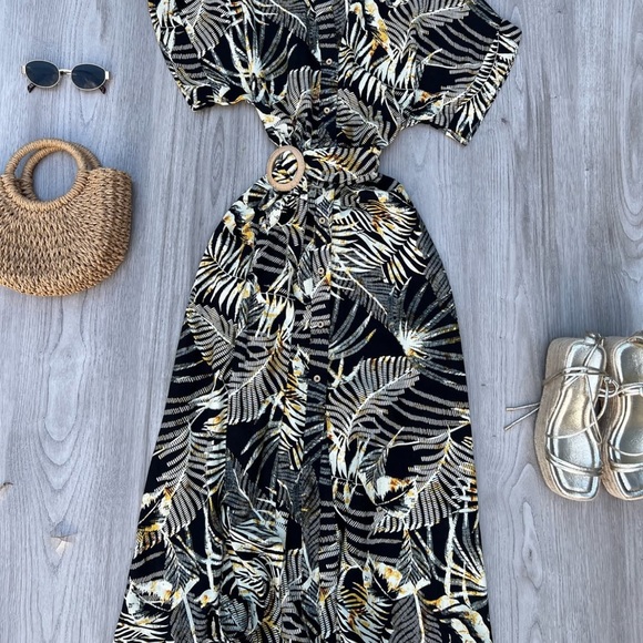 Size Medium | Zara | 100% Cotton Belted Shirt Dress - Picture 8 of 10